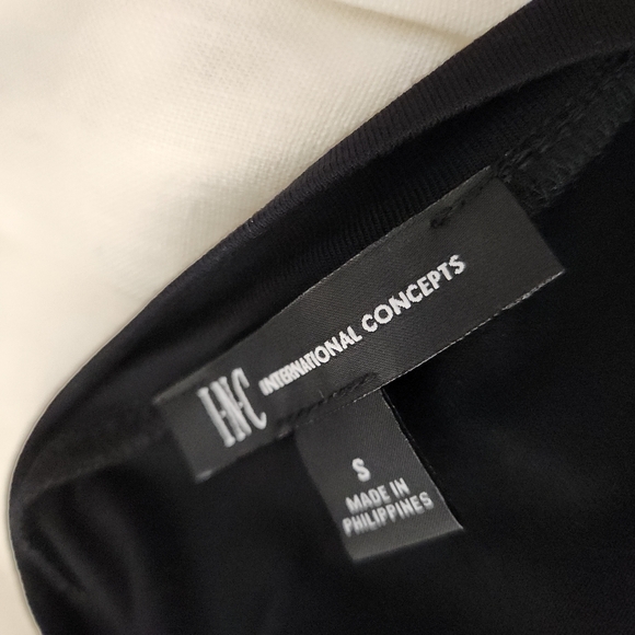 INC International Concepts Black Sequin Long Sleeve Top  Size Small - Picture 6 of 6